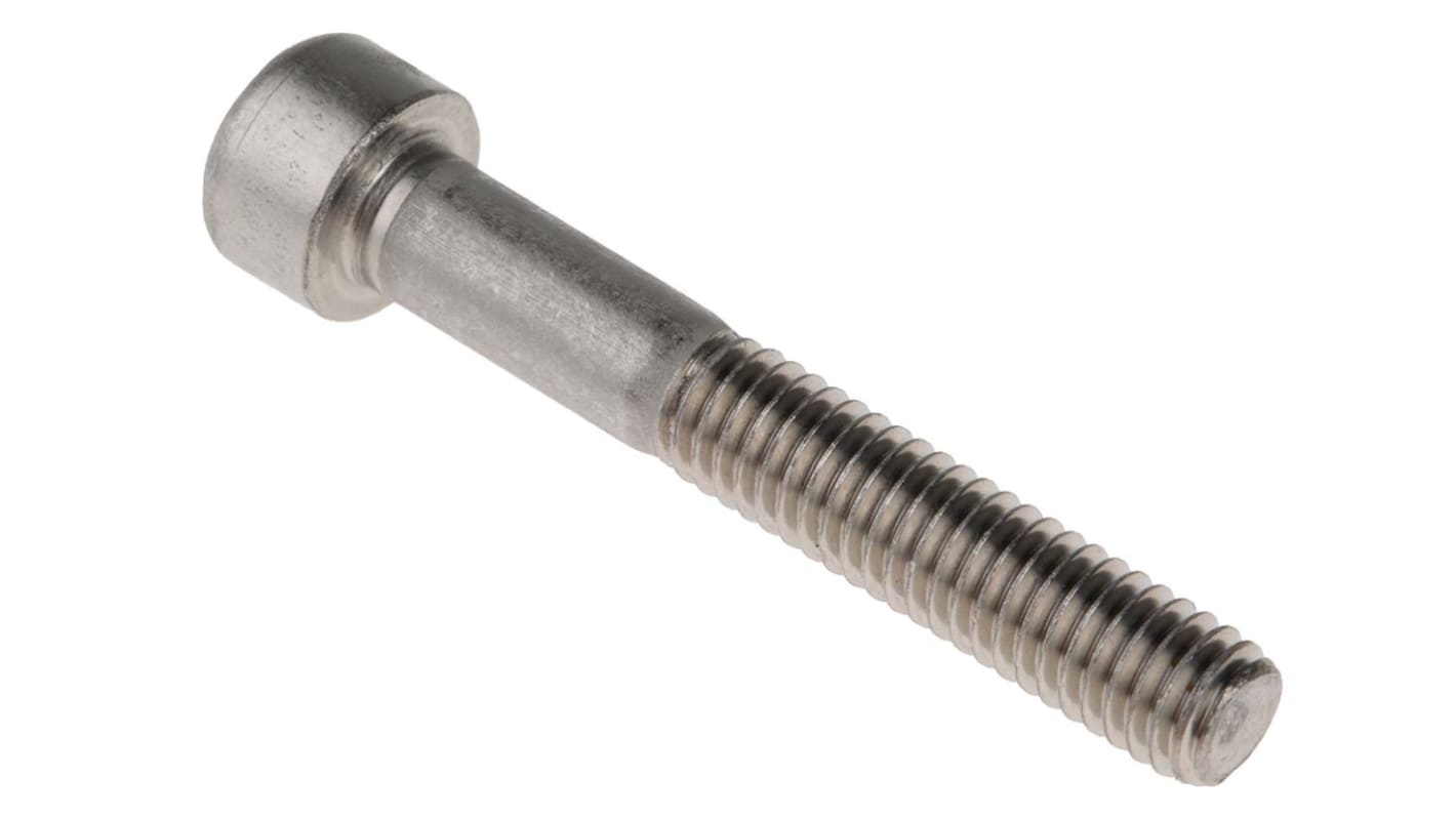 RS PRO Plain Stainless Steel Hex Socket Cap Screw, DIN 912, M6 x 40mm