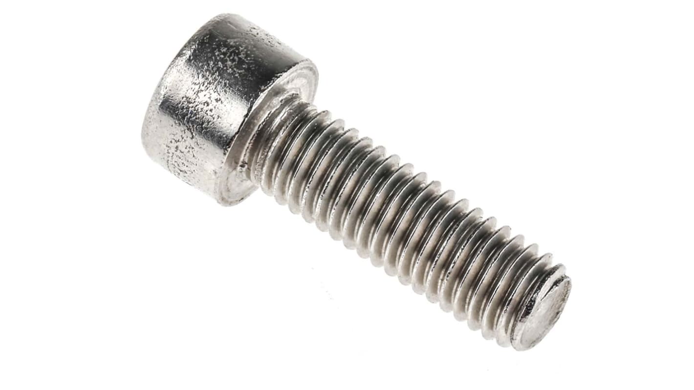 RS PRO Plain Stainless Steel Hex Socket Cap Screw, DIN 912, M8 x 25mm