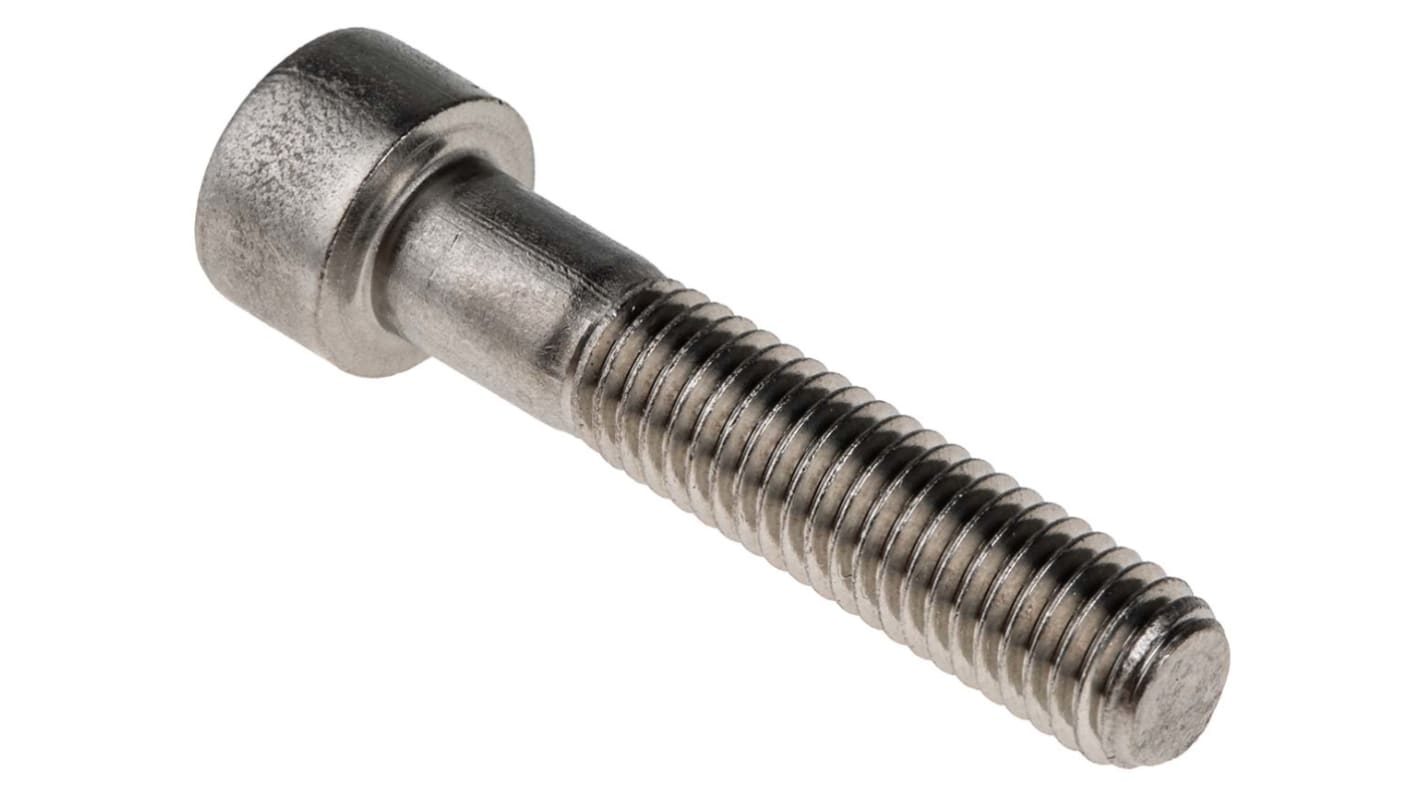 RS PRO Plain Stainless Steel Hex Socket Cap Screw, DIN 912, M8 x 40mm