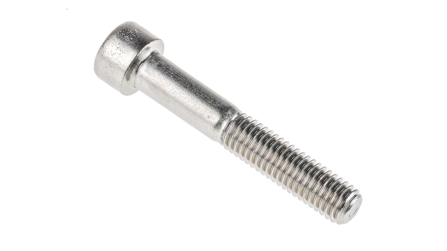 RS PRO Plain Stainless Steel Hex Socket Cap Screw, DIN 912, M8 x 50mm