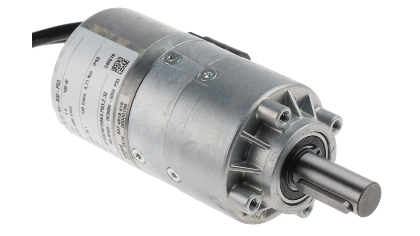 Motoréducteur CC ebm-papst, 24 V c.c., 81 W, 133 tr/min, dia. de l'arbre 15mm