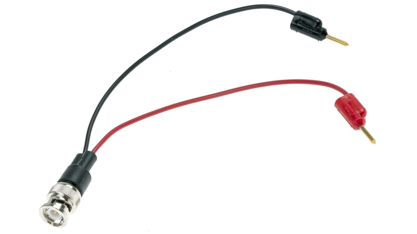 Fluke BNC Test Lead, 500V ac, Black, Red, 140mm Lead Length