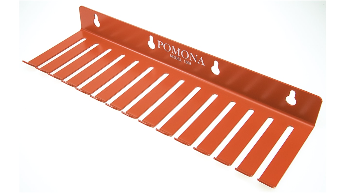 Pomona 1508/POM Prøveledningsholder, Orange, 14 slidser, 5.33mm kabeldia.