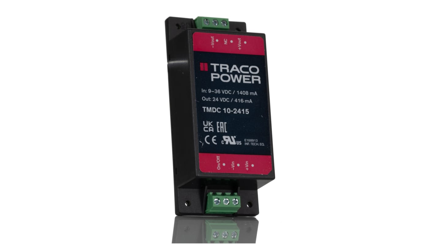 TRACOPOWER DC-DCコンバータ Vout：24V dc 9 → 36 V dc, 10W, TMDC 10-2415