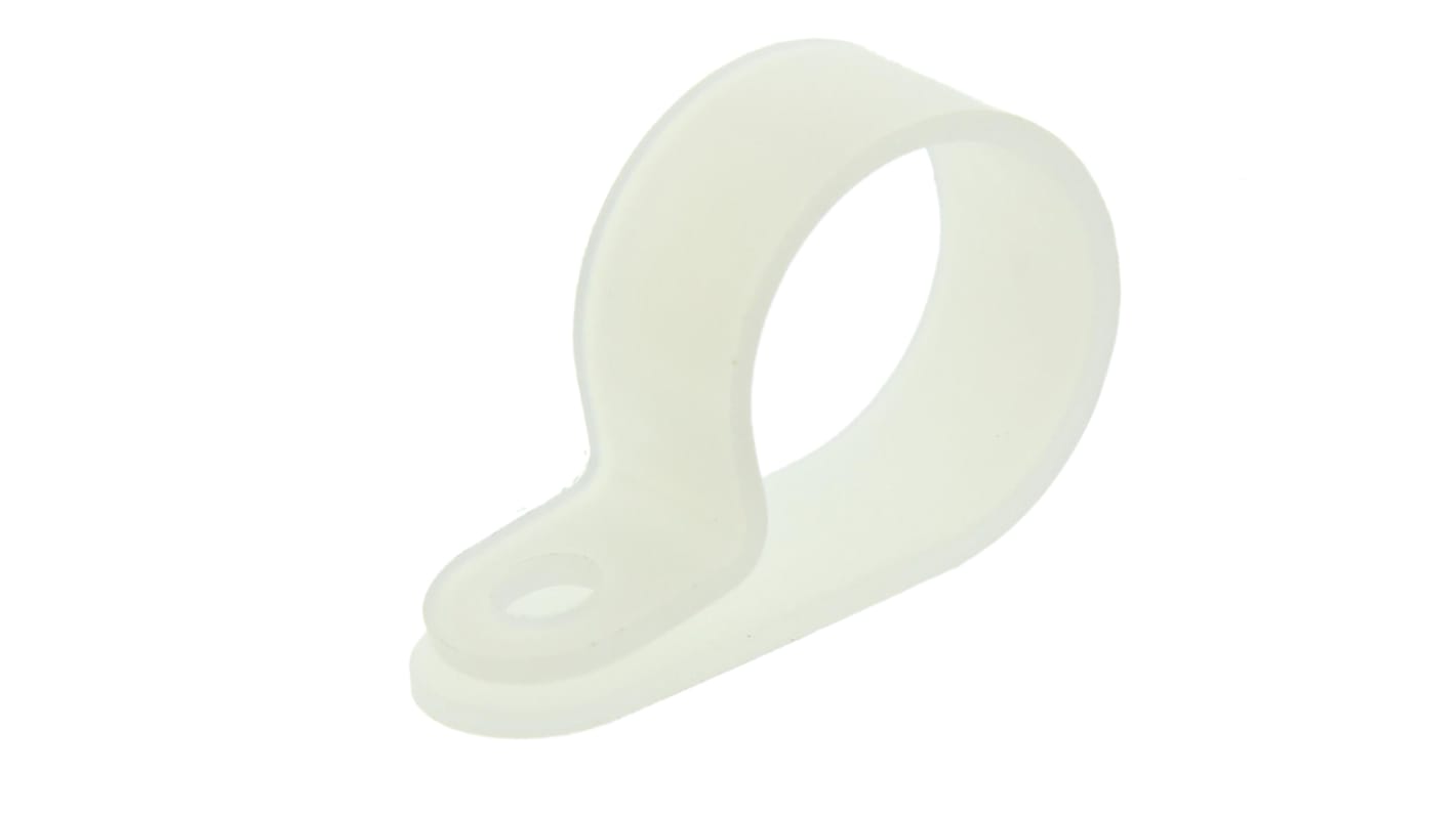 Clip en P, Polyamide Naturel, Diamètre intérieur 17.5mm