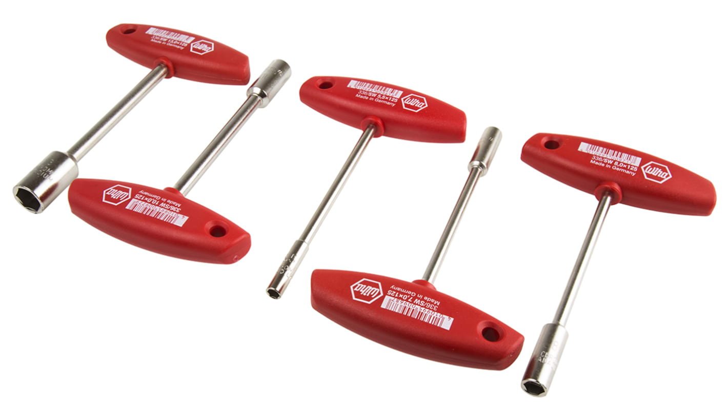 Wiha Tools Anyabehajtó készlet Dugókulcs: 5,5; 7; 8; 10; 13 mm x 125 mm