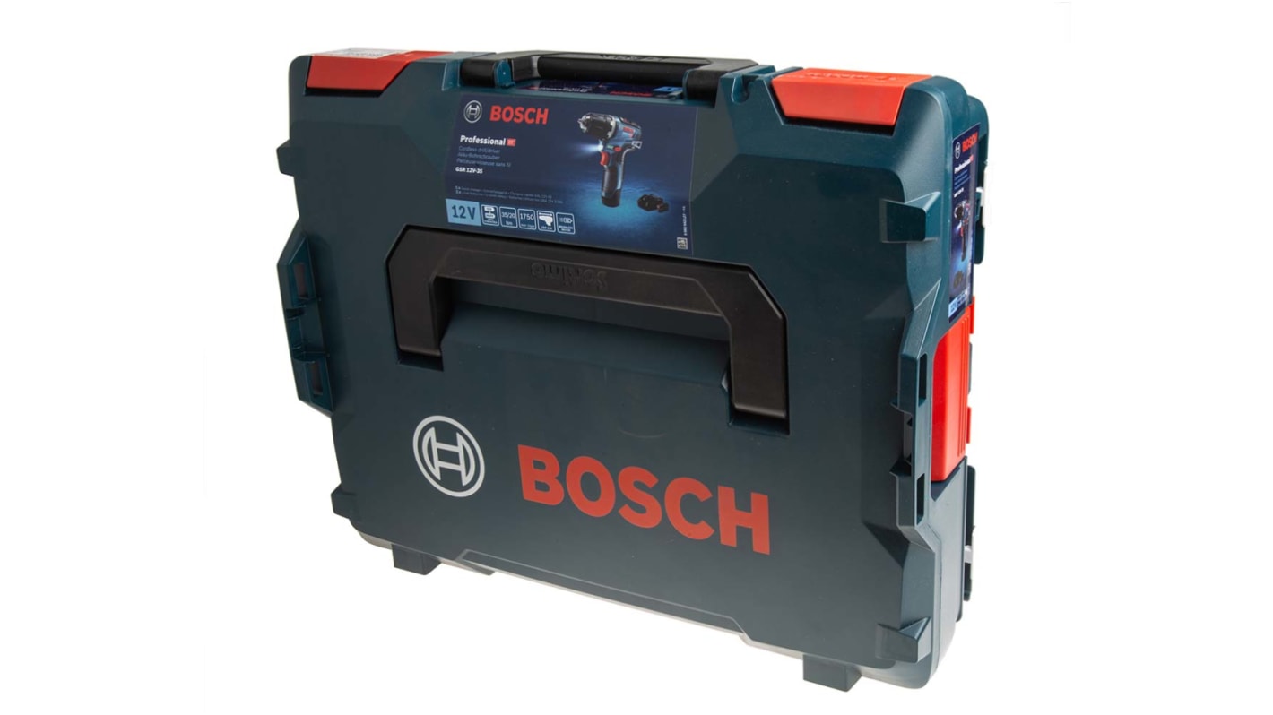 Taladro-atornillador Bosch a batería Li-Ion de 12V 3Ah, GSR con 1 batería, Tipo G - Británico de 3 pines