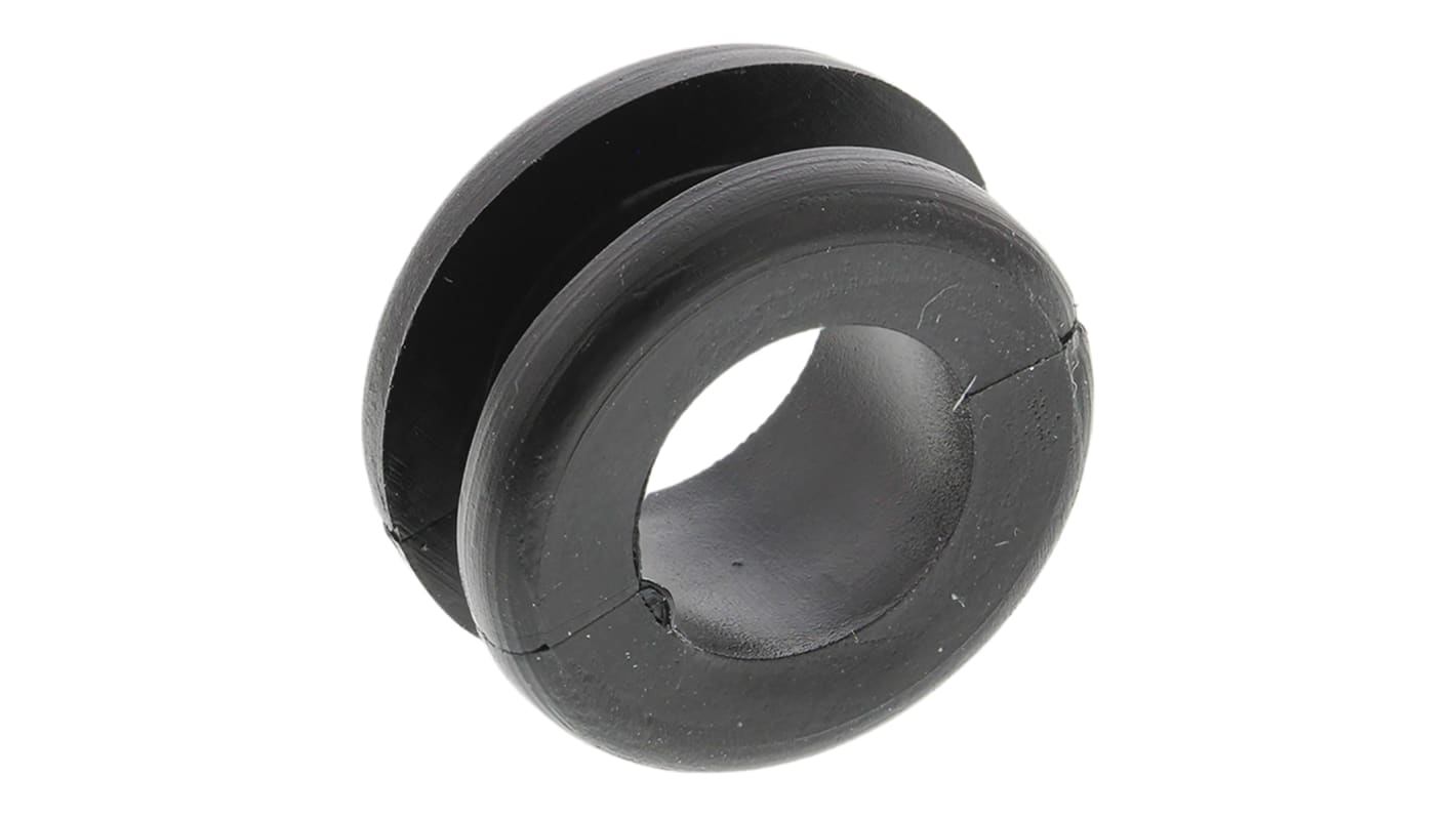 HellermannTyton HV Kabeltülle 10mm bis Ø 10mm Loch ø 12mm PVC Schwarz -30°C min. +60°C max.