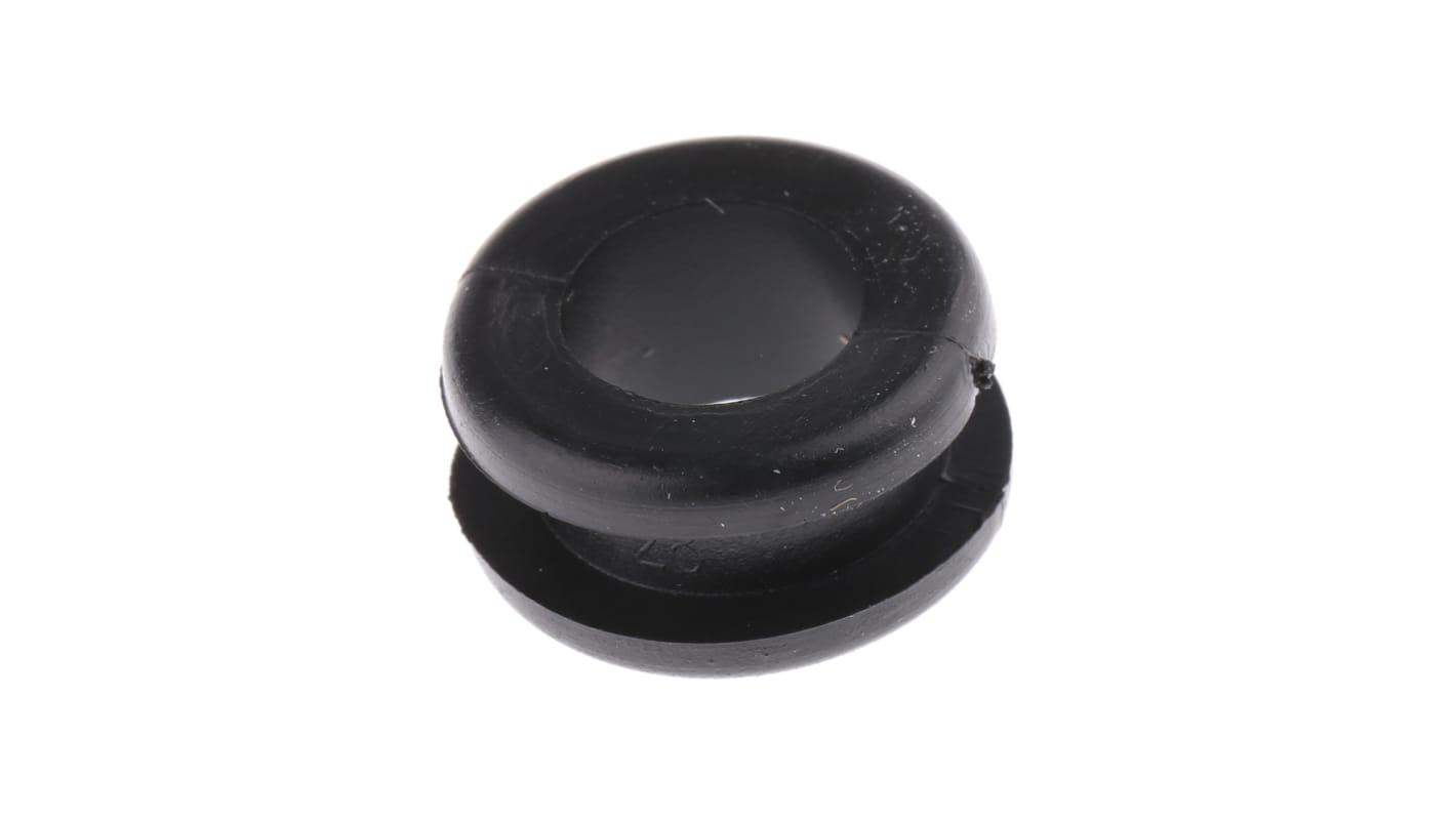 Kábelalátétgyűrű PVC Kábelgyűrű, 4mm Fekete, Ø: Maximum of 10mm 13.5mm