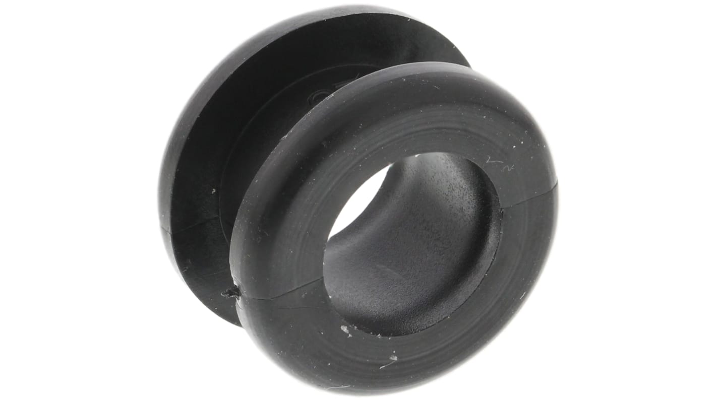 HellermannTyton HV Kabeltülle bis Ø 10mm Loch ø 12mm PVC Schwarz -30°C min. +60°C max.