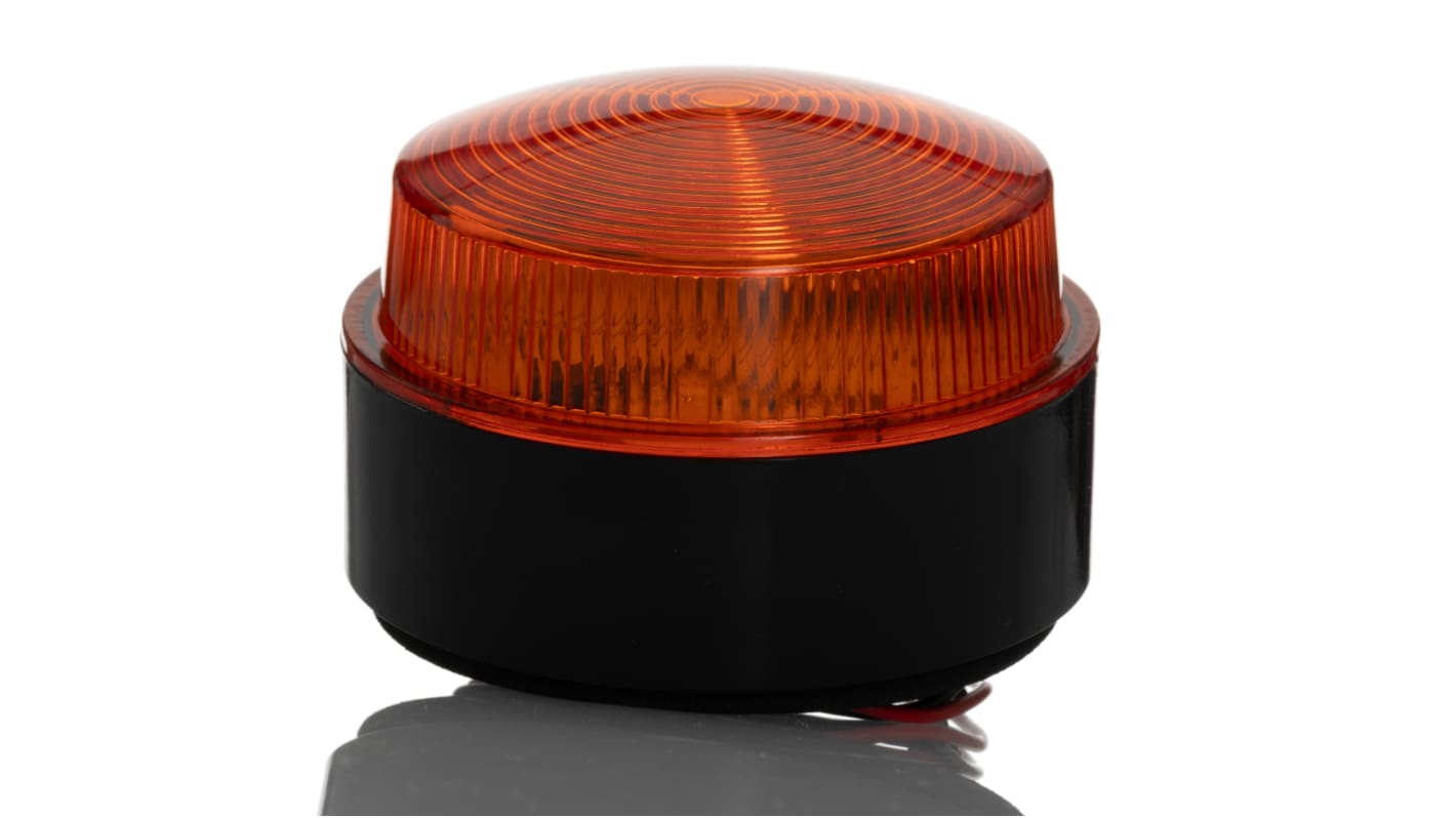 RS PRO, Xenon Blitz Signalleuchte Orange, 10 → 100 V dc, 20 → 72 V ac, Ø 76mm x 50mm