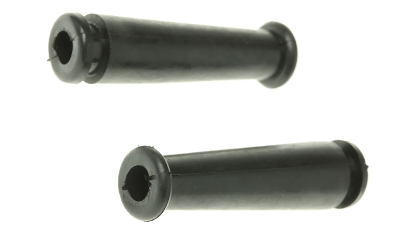 HellermannTyton Black PVC 8mm Cable Grommet for Maximum of 5.5mm Cable Dia.