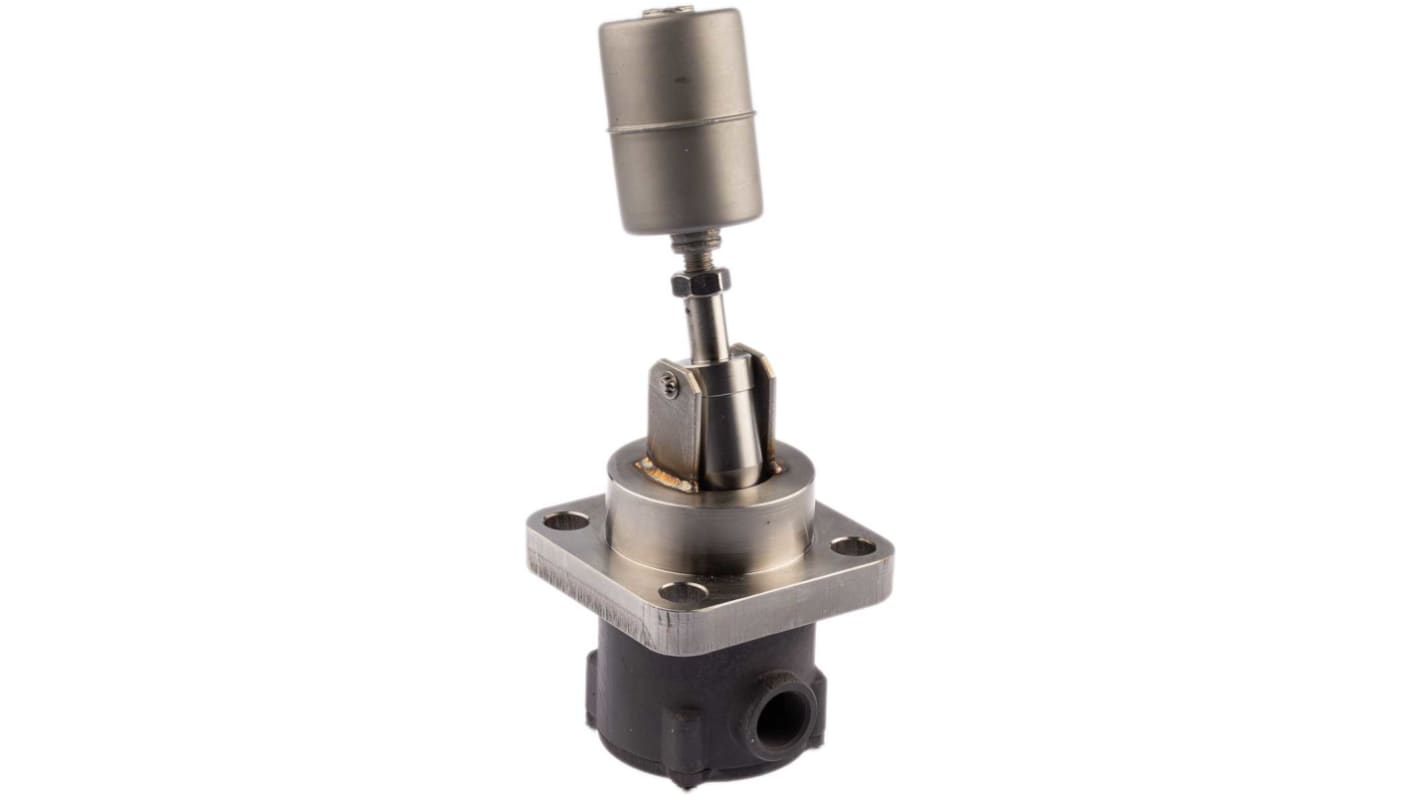 RS PRO Flange Mount Aluminium (Enclosure), SS 316L (Float) Float Switch, Float, SPDT, 250V ac Max, 30V dc Max