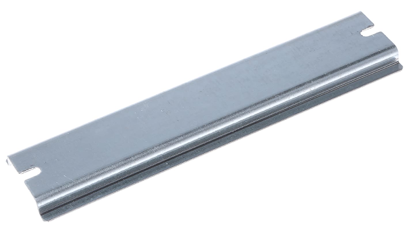 Carril DIN Sin perforar de Acero Fibox, dim. 140mm x 35mm x 8mm, rail simétrico