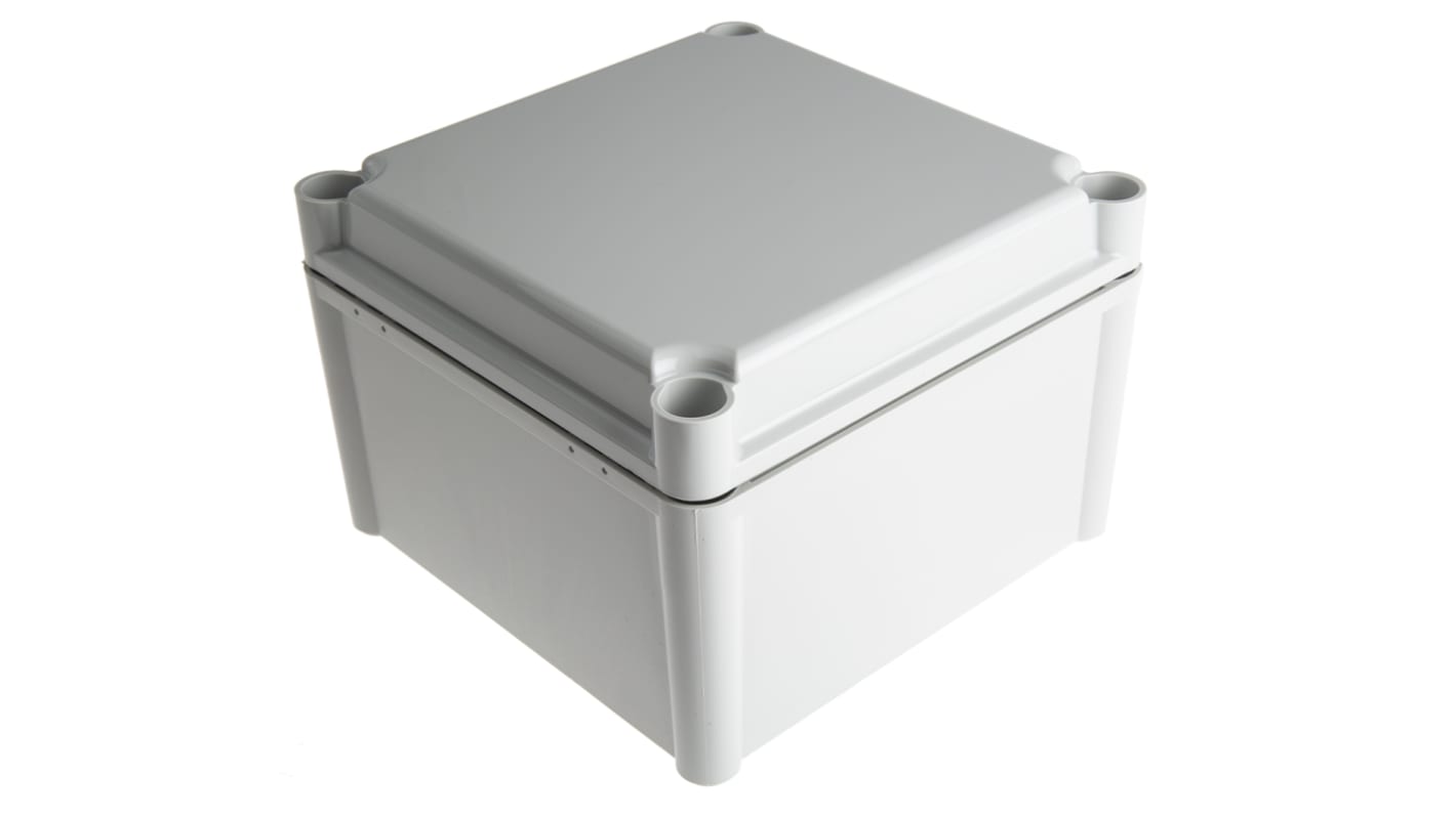 Fibox SOLID PC Series Grey Polycarbonate Enclosure, IP67, Grey Lid, 188 x 188 x 130mm