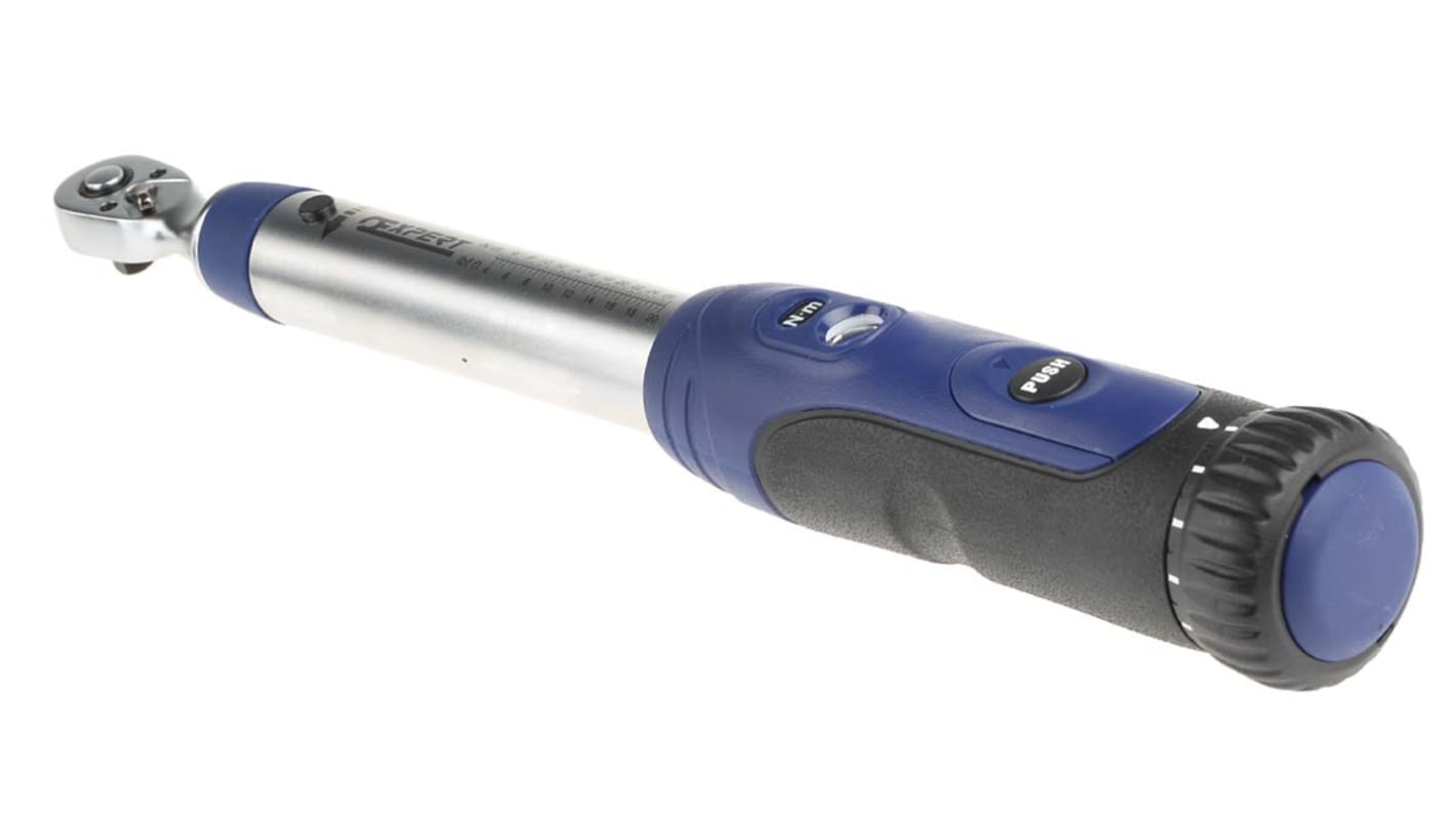 Expert by Facom Click Torque Wrench, 5 → 25Nm, 1/4 in Drive, Square Drive