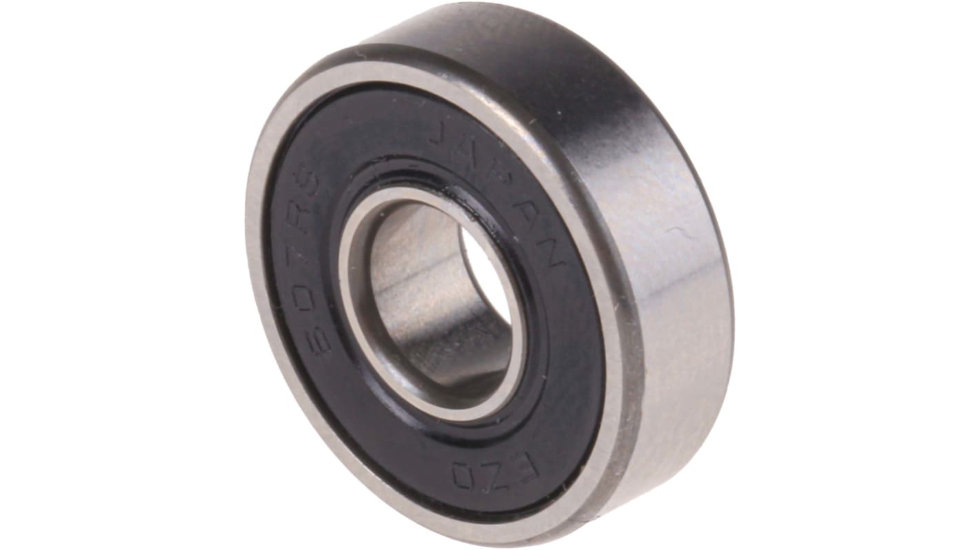 RS PRO 607-2RS/C3 Single Row Deep Groove Ball Bearing- Both Sides Sealed 7mm I.D, 19mm O.D