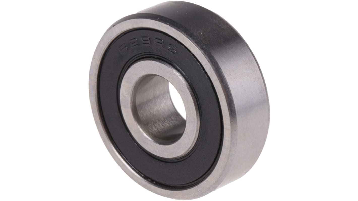 RS PRO 629-2RS/C3 Single Row Deep Groove Ball Bearing- Both Sides Sealed 9mm I.D, 26mm O.D