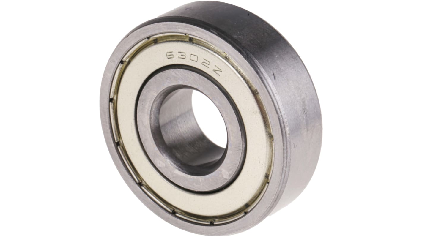 RS PRO 6302-2Z/C3 Single Row Deep Groove Ball Bearing- Both Sides Shielded 15mm I.D, 42mm O.D