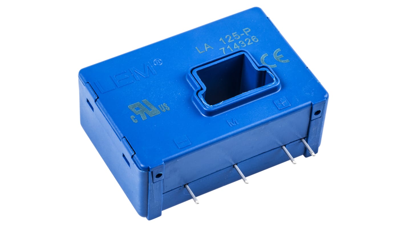 LEM LA Series Current Transformer, 200A Input, 200:1, 125 mArms Output, 13 x 11mm Bore, 12 → 15 V