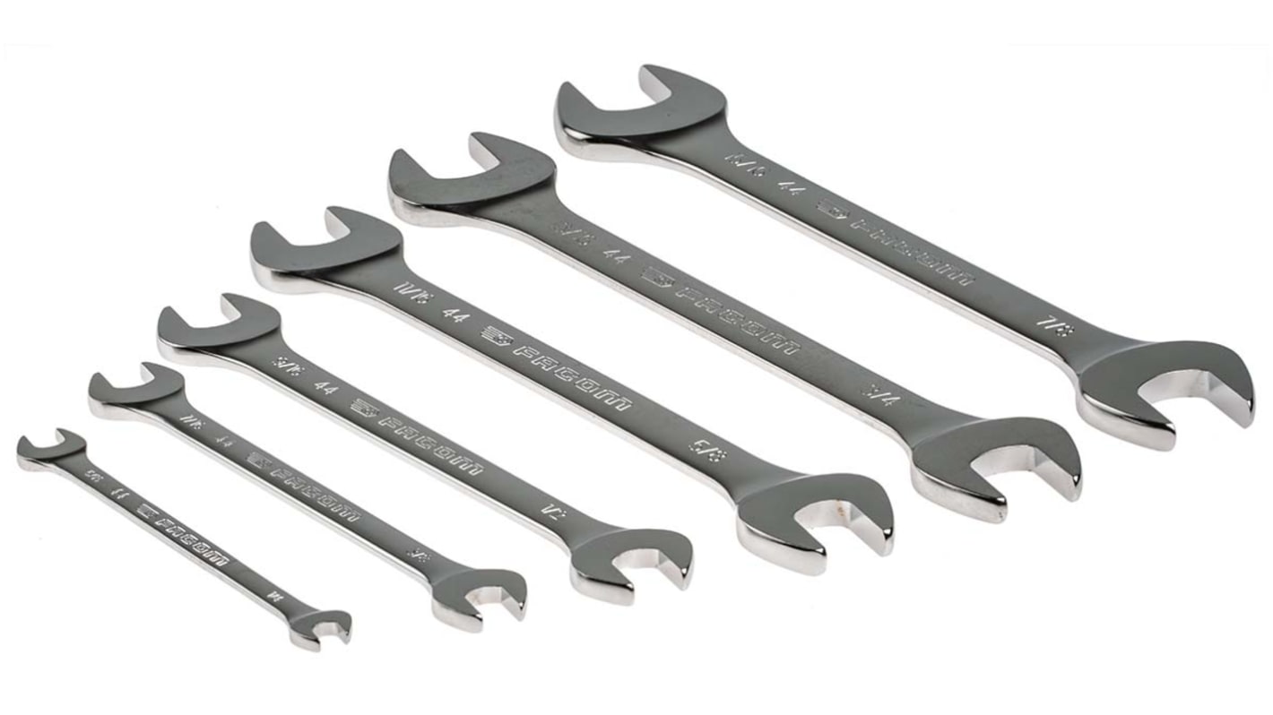 44.JU6 | Facom 44.JU Series 6-Piece Spanner Set, 1/4 x 5/16 → 7/8 x 15/ ...