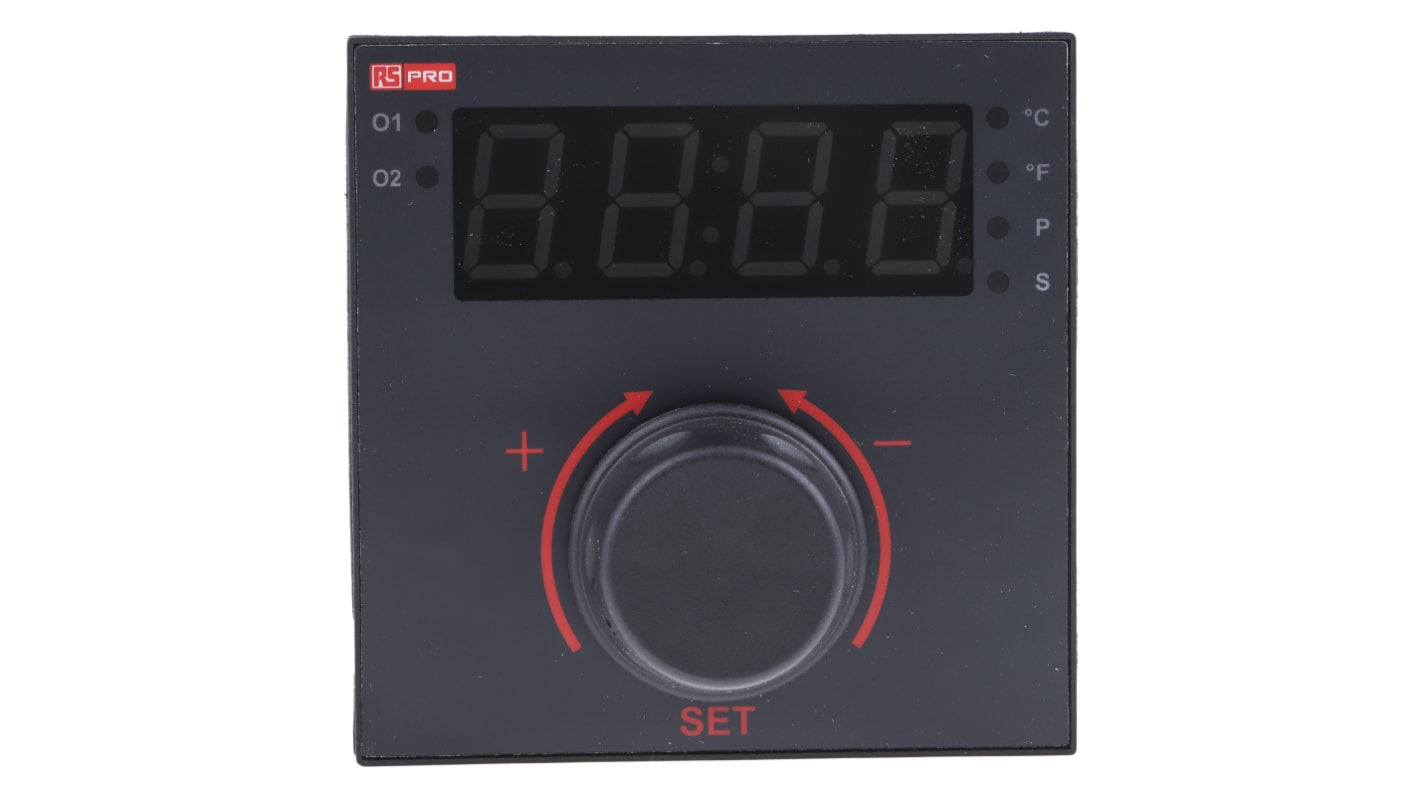 RS PRO PID Temperature Controller, 96 x 96mm 1 Input, 2 Output Relay, SSR, 115 V ac Supply Voltage