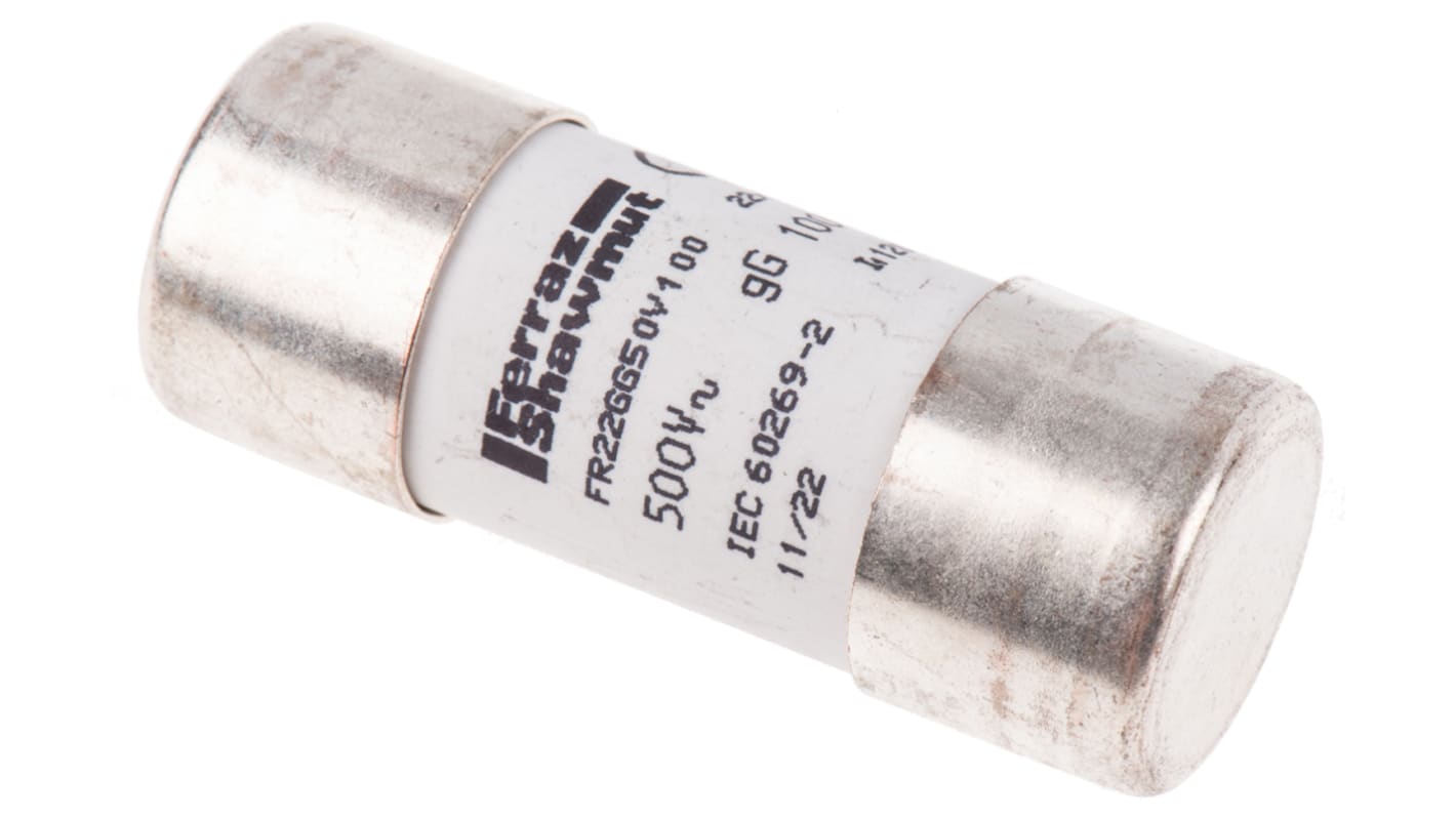 Mersen 100A Ceramic Cartridge Fuse, 22 x 58mm