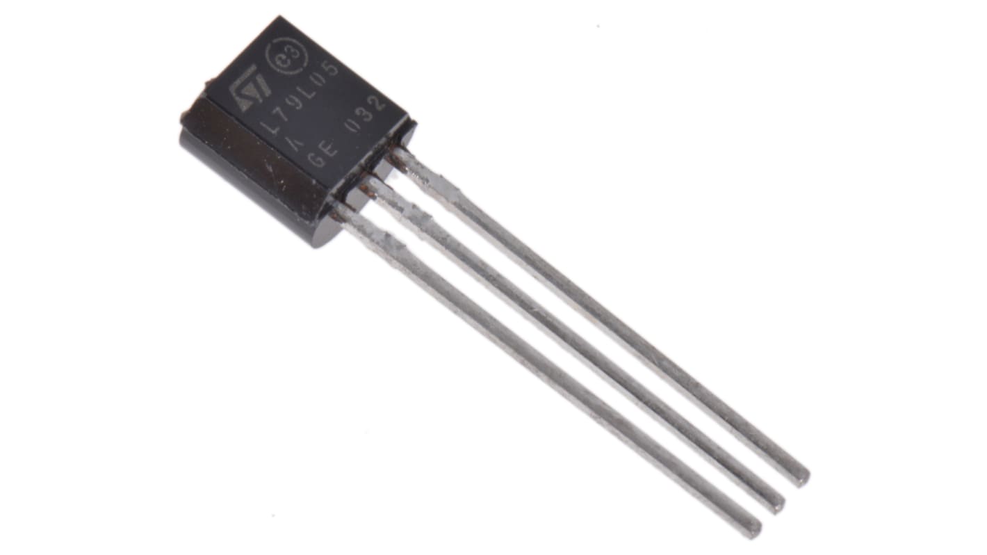 STMicroelectronics L79L05ACZ, 1 Linear Voltage, Voltage Regulator 100mA, -5 V 3-Pin, TO-92