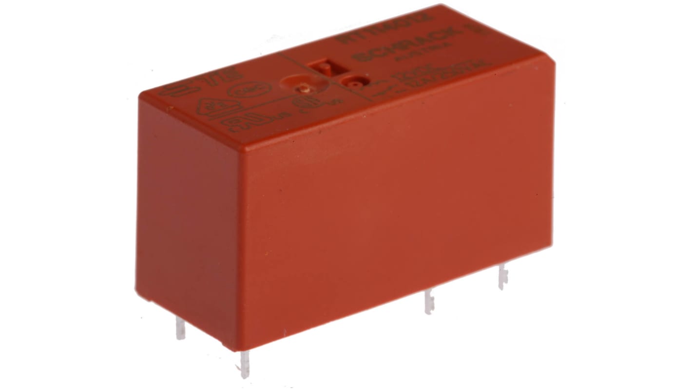 TE Connectivity PCB Mount Power Relay, 12V dc Coil, 12A Switching Current, SPDT