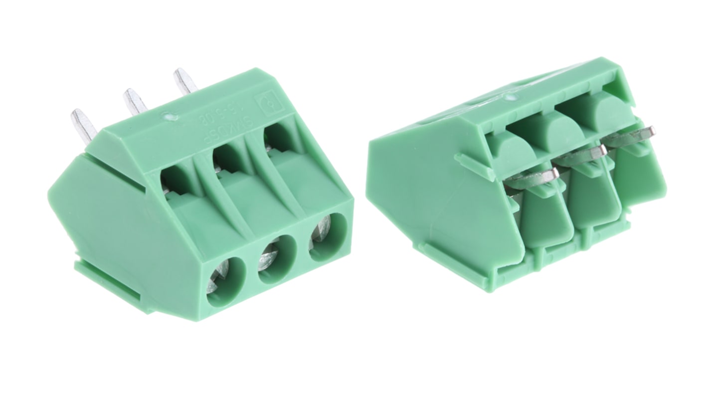 Phoenix Contact SMKDSP Series PCB Terminal Block, 5.08mm Pitch, Through Hole Mount, Solder Termination