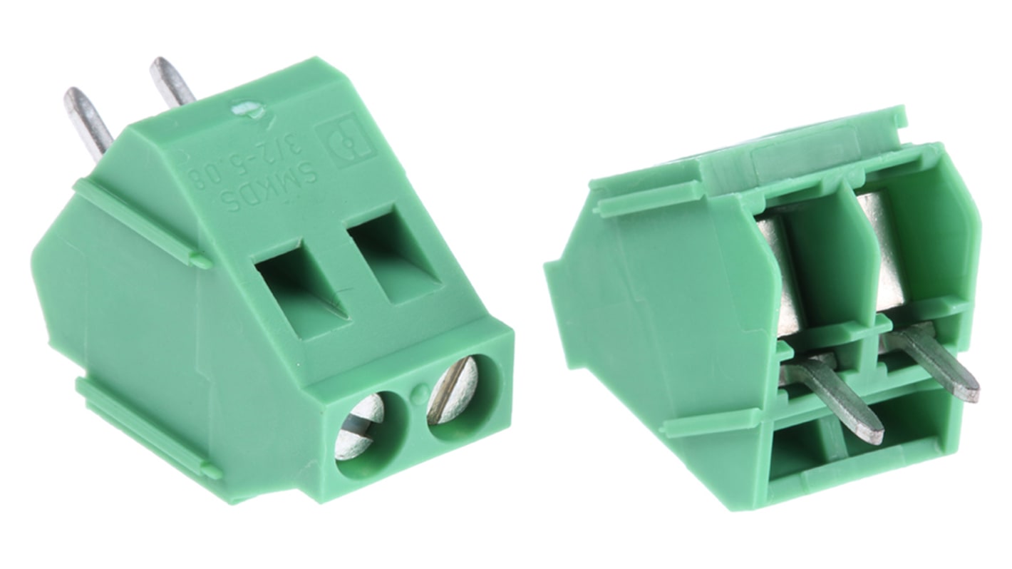 Phoenix Contact SMKDS 3/ 2-5.08 Series PCB Terminal Block, 5.08mm Pitch, Through Hole Mount, Solder Termination