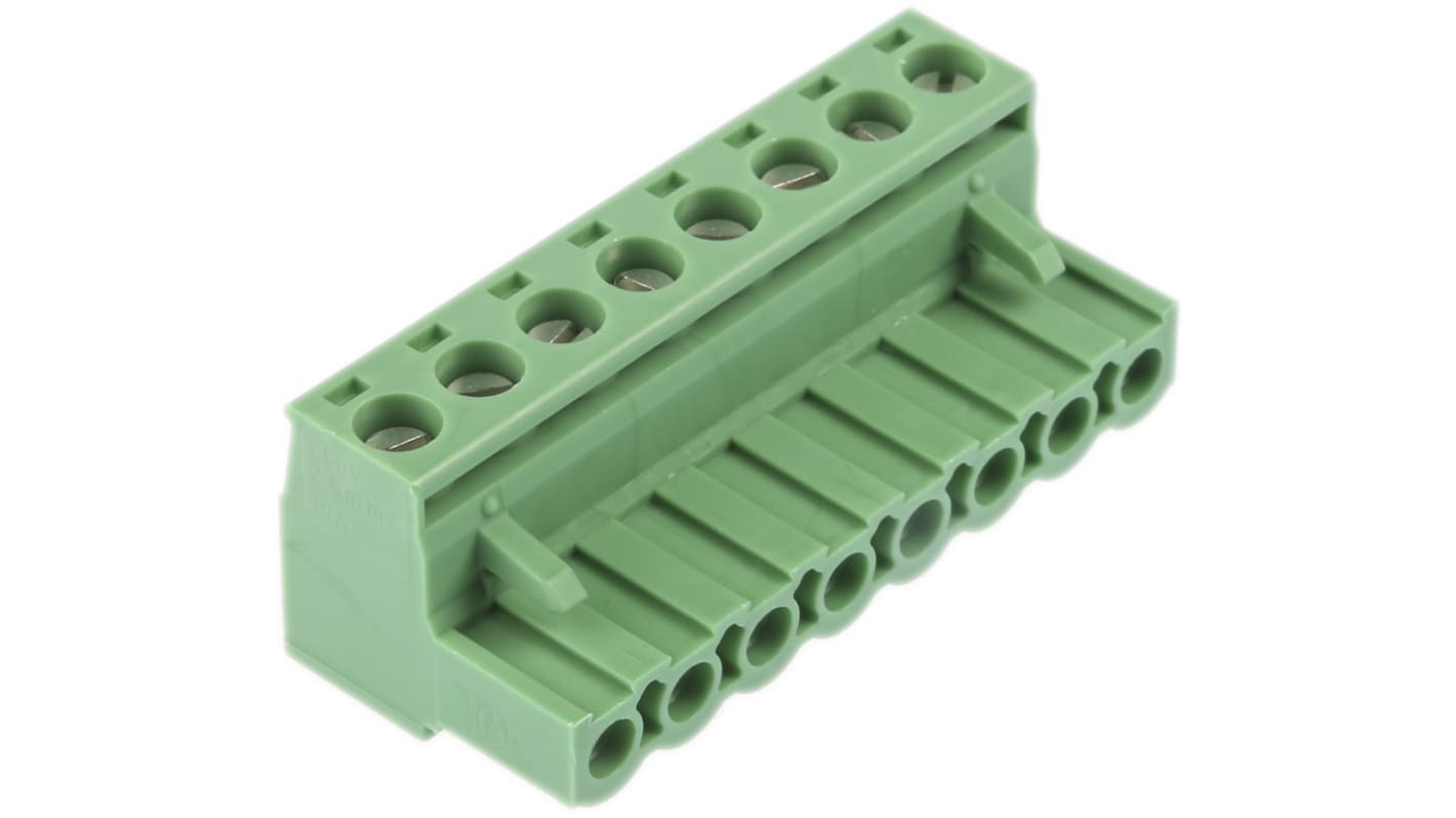 Phoenix Contact 5.08mm Pitch 8 Way Pluggable Terminal Block, Plug, Cable Mount, Screw Termination