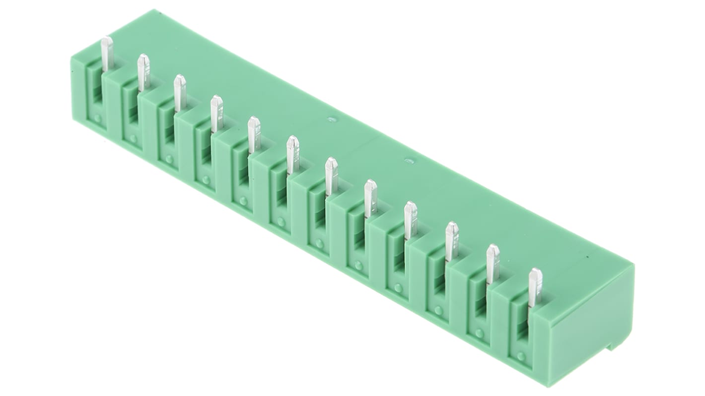 1757349 Phoenix Contact 5.08mm Pitch 12 Way Right Angle Pluggable