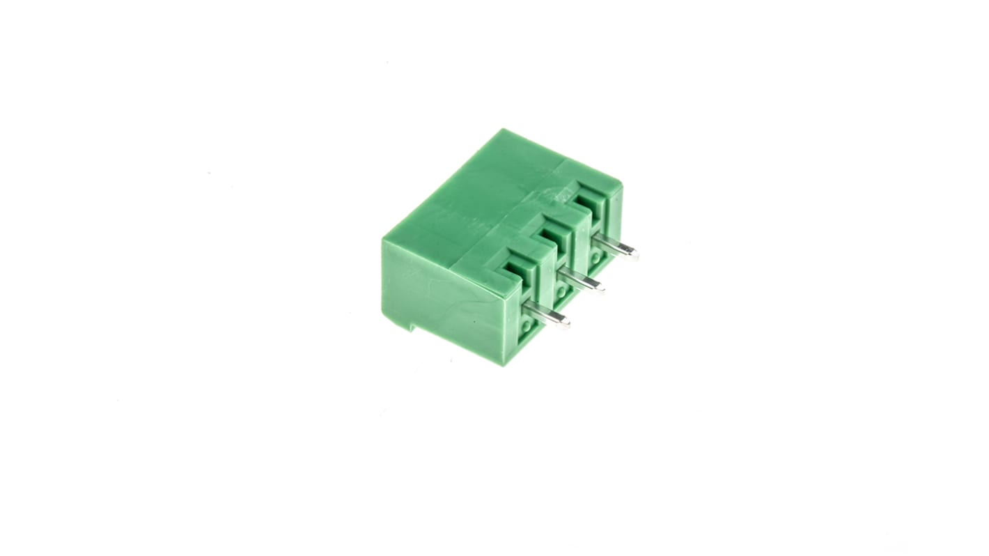 Conector macho para PCB Phoenix Contact serie MSTBVA 2.5/ 3-G-5.08 de 3 vías, 1 fila, paso 5.08mm, para soldar