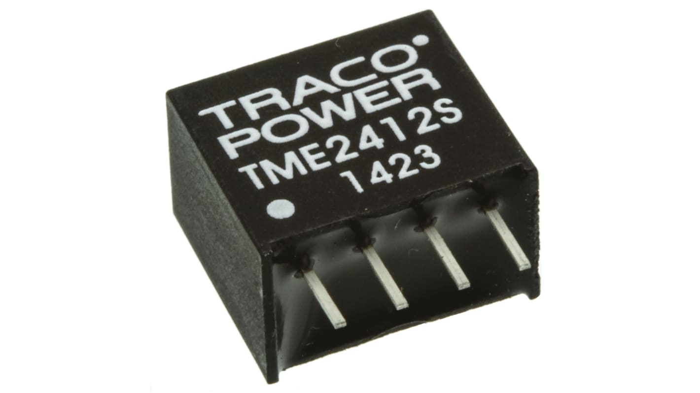 Convertisseur DC-DC TRACOPOWER, TME, Montage traversant, 1W, 1 sortie, 12V c.c., 80mA