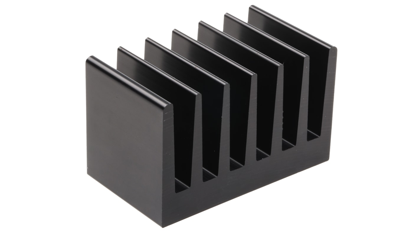 Fischer Elektronik Heatsink, Universal Rectangular Alu, 2.7K/W, 37.5 x 66 x 40mm