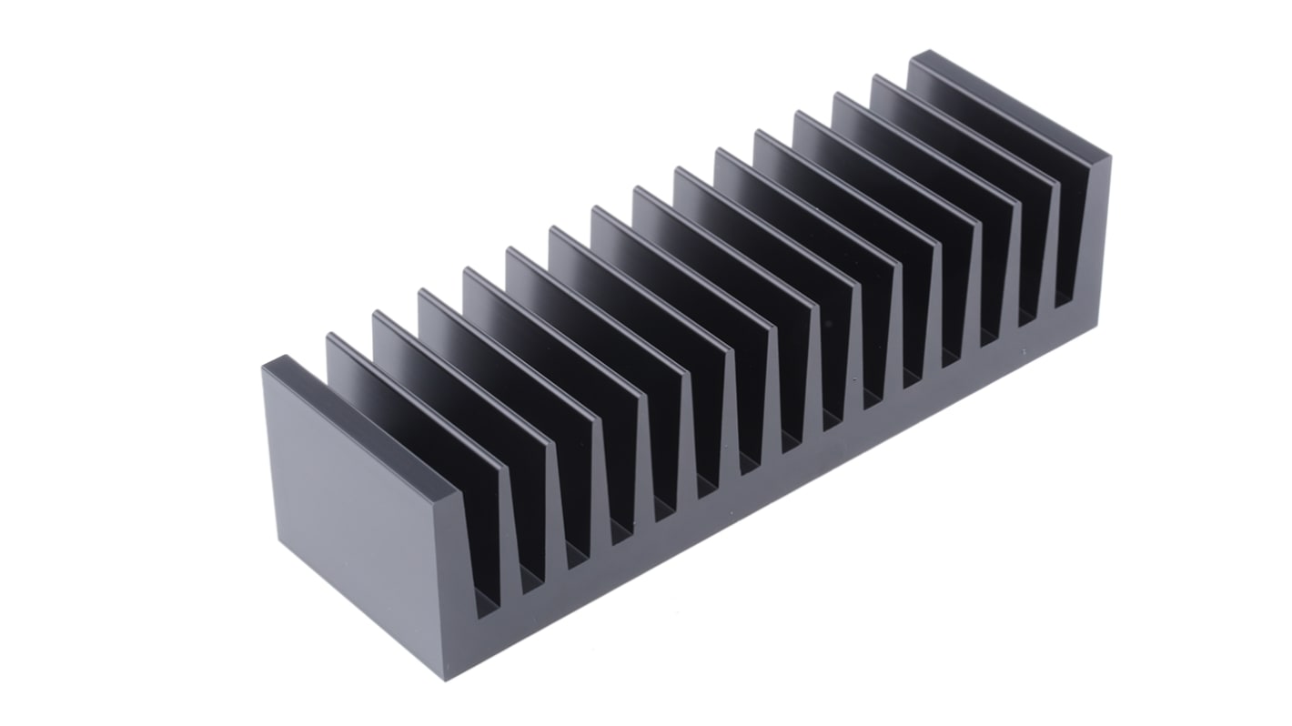 Heatsink, Universal Rectangular Alu, 1.3K/W, 50 x 160 x 40mm