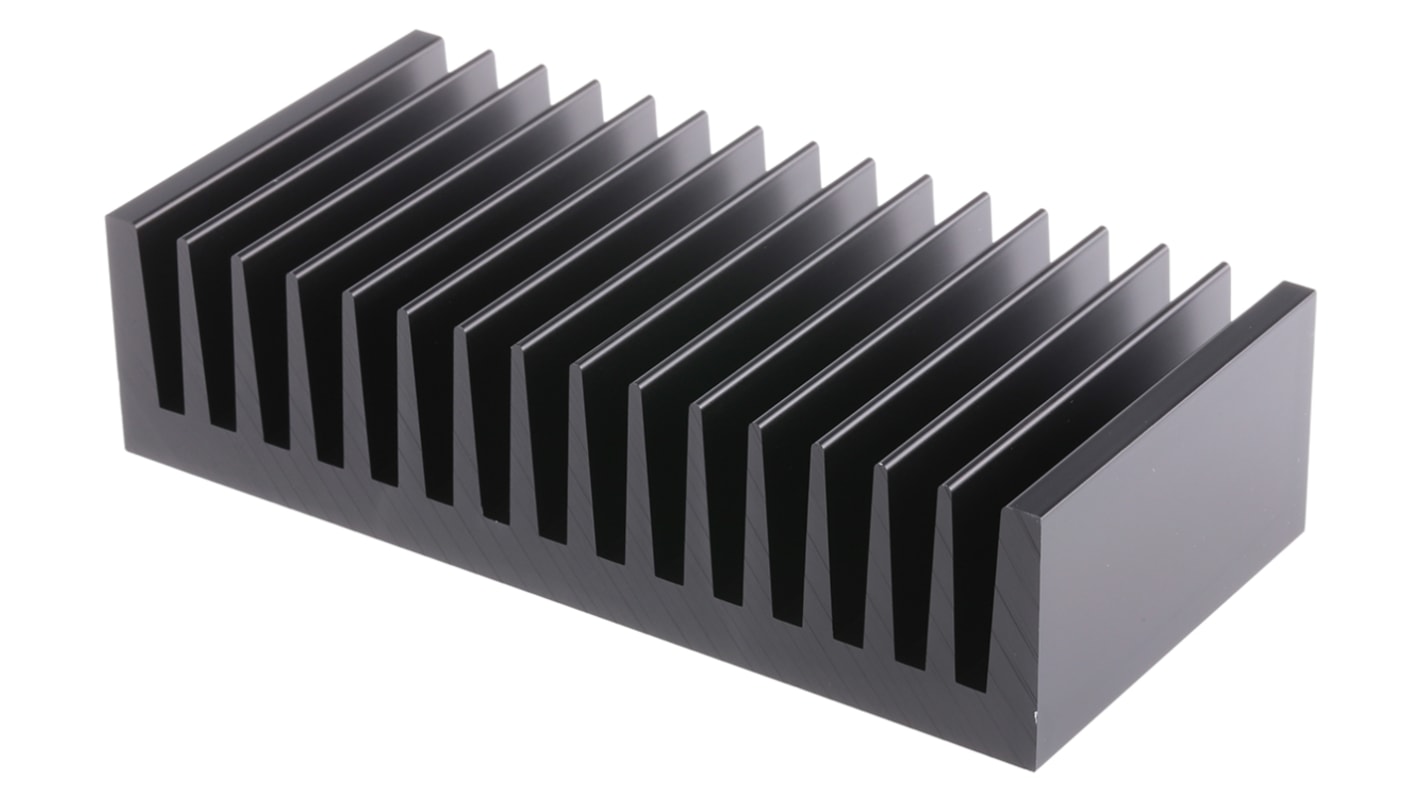 Heatsink, Universal Rectangular Alu, 1.1K/W, 75 x 160 x 40mm