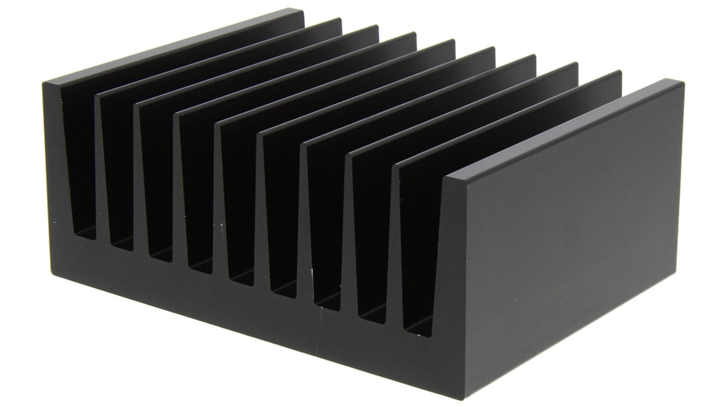 Heatsink, Universal Rectangular Alu, 1.25K/W, 75 x 100 x 40mm