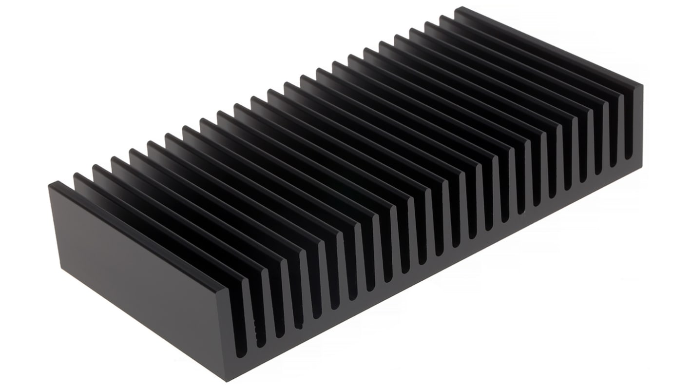 Heatsink, Universal Rectangular Alu, 1.4K/W, 75 x 150 x 27mm