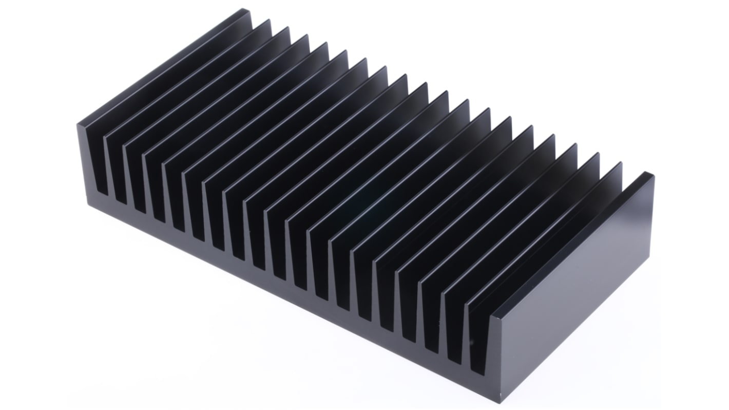 Heatsink, Universal Rectangular Alu, 0.7K/W, 100 x 200 x 40mm