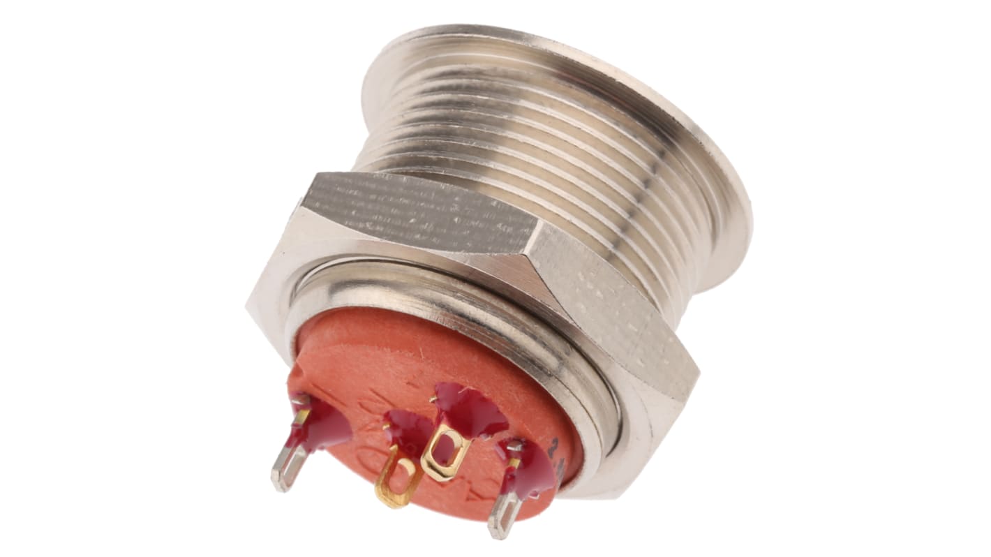 Interruttore a pulsante APEM, Momentaneo, SPST, luminoso, 50 mA a 24 V c.c. Montaggio a pannello