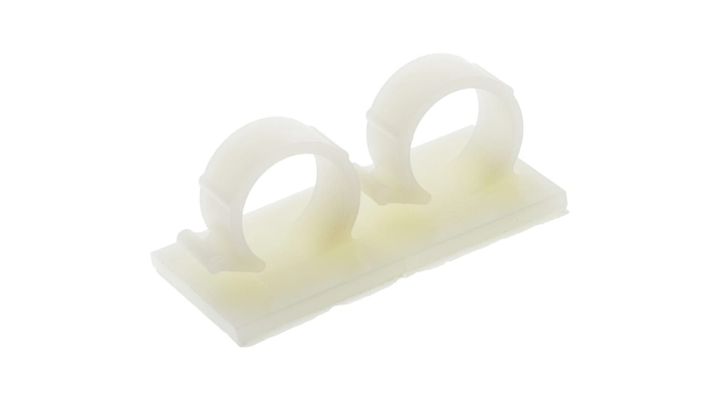 Kabelová spona Kabelová spona pro průměr svazku 18mm Nylon 66 Samolepicí 28.5 x 28.5 x 23mm HellermannTyton