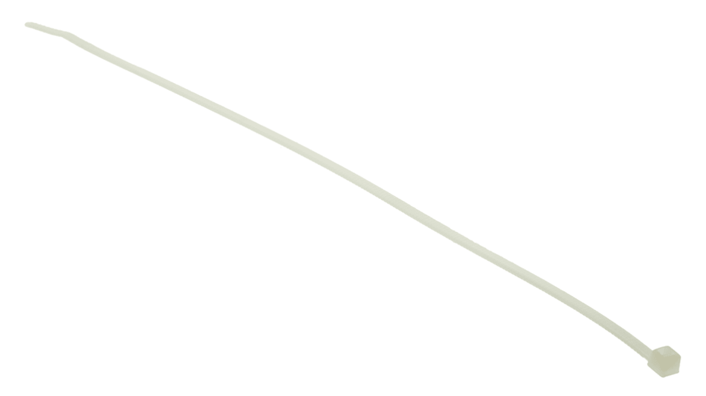 HellermannTyton Cable Tie, 260mm x 3.3 mm, Natural Polyamide 6.6 (PA66), Pk-100