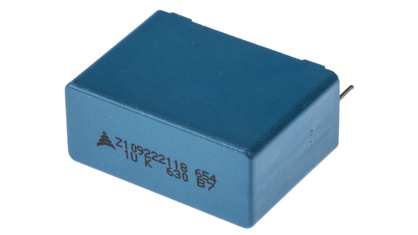 EPCOS B32654 Polypropylene Film Capacitor, 250 V ac, 630 V dc, ±10%, 1μF, Through Hole