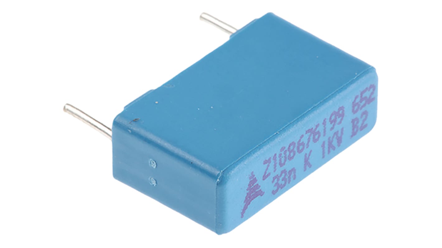 EPCOS B32652 Polypropylene Film Capacitor, 1 kV dc, 250 V ac, ±10%, 33nF, Through Hole