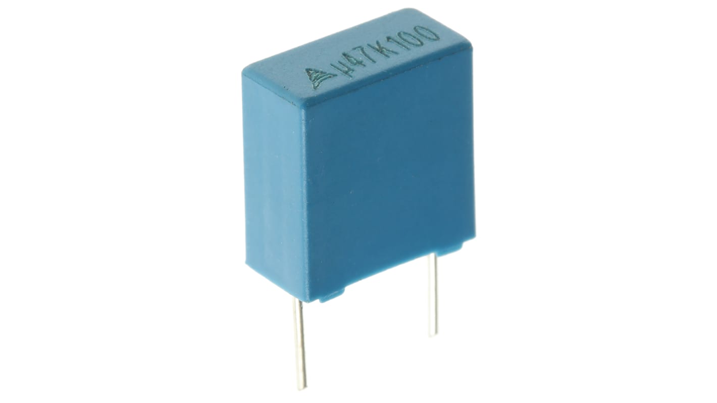 EPCOS B32520 Polyester Film Capacitor, 63 V ac, 100 V dc, ±10%, 470nF, Through Hole