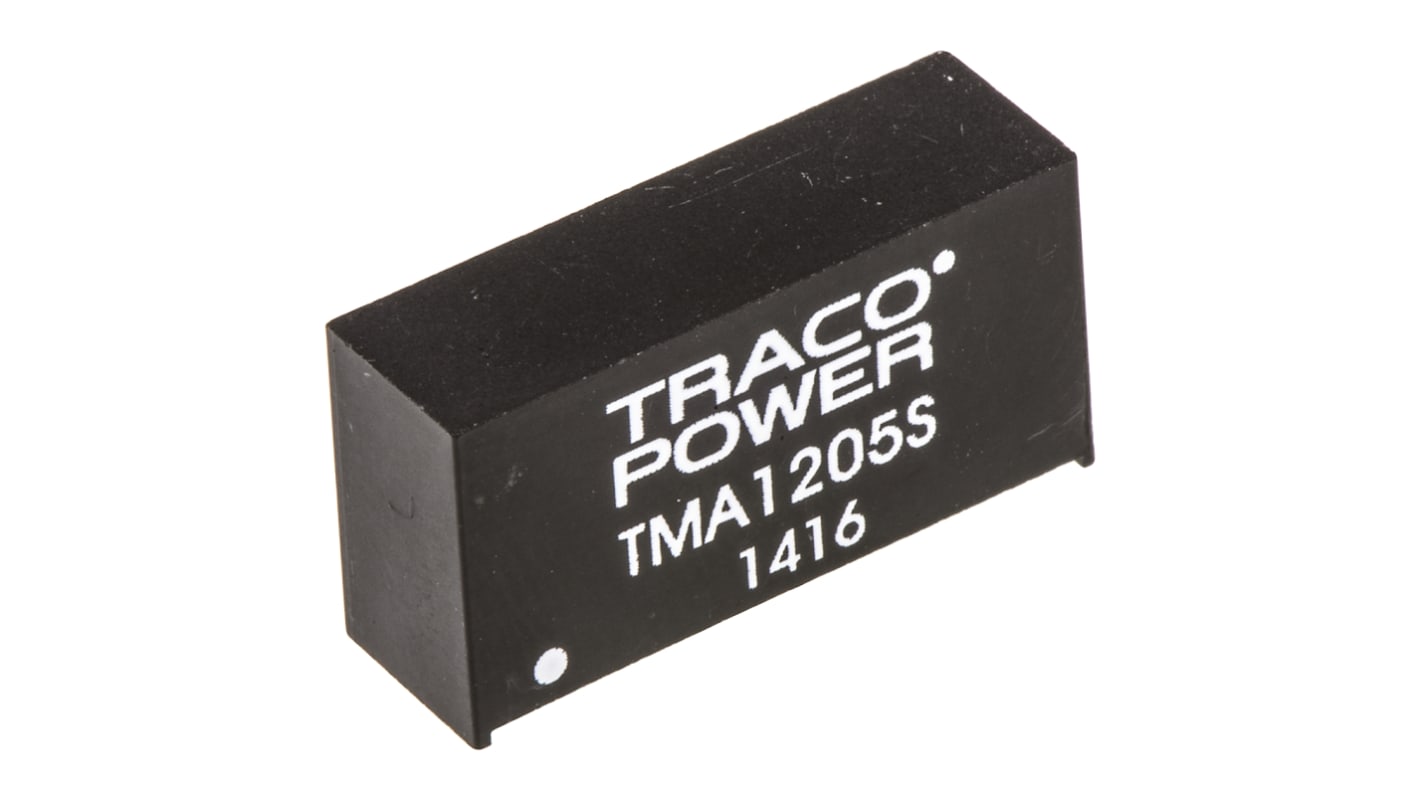 TRACOPOWER TMA DC-DC Converter, 5V dc/ 200mA Output, 10.8 → 13.2 V dc Input, 1W, Through Hole, +85°C Max Temp