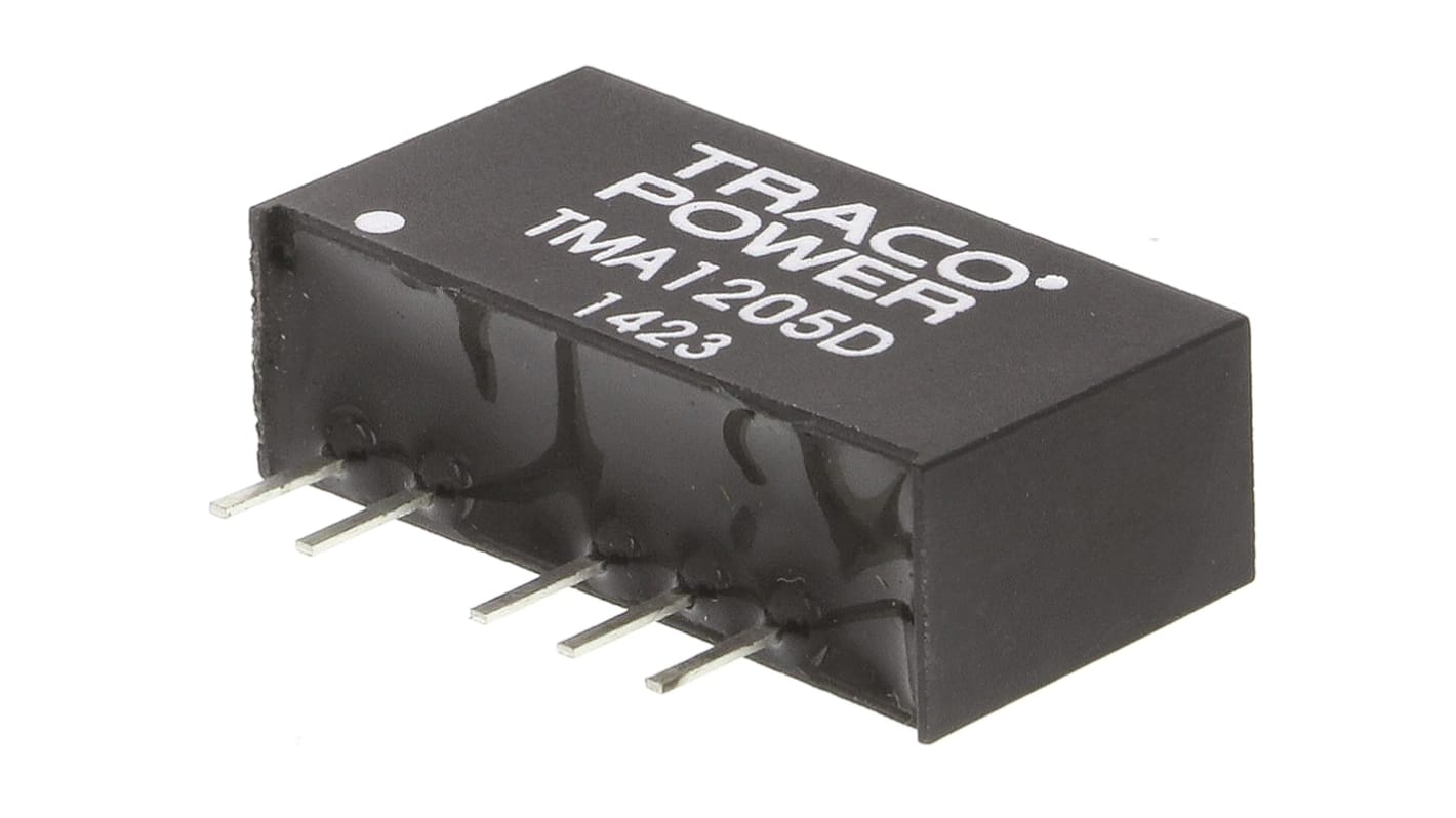 Convertisseur DC-DC TRACOPOWER, TMA, Montage traversant, 1W, 2 sorties, ±5V c.c., ±100mA