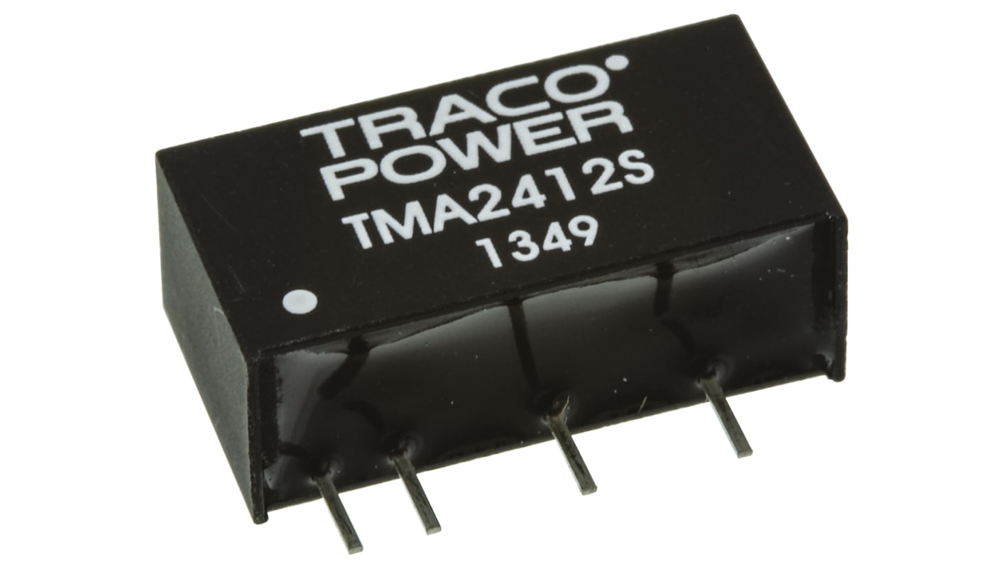 TRACOPOWER DC-DCコンバータ Vout：12V dc 21.6 → 26.4 V dc, 1W, TMA 2412S